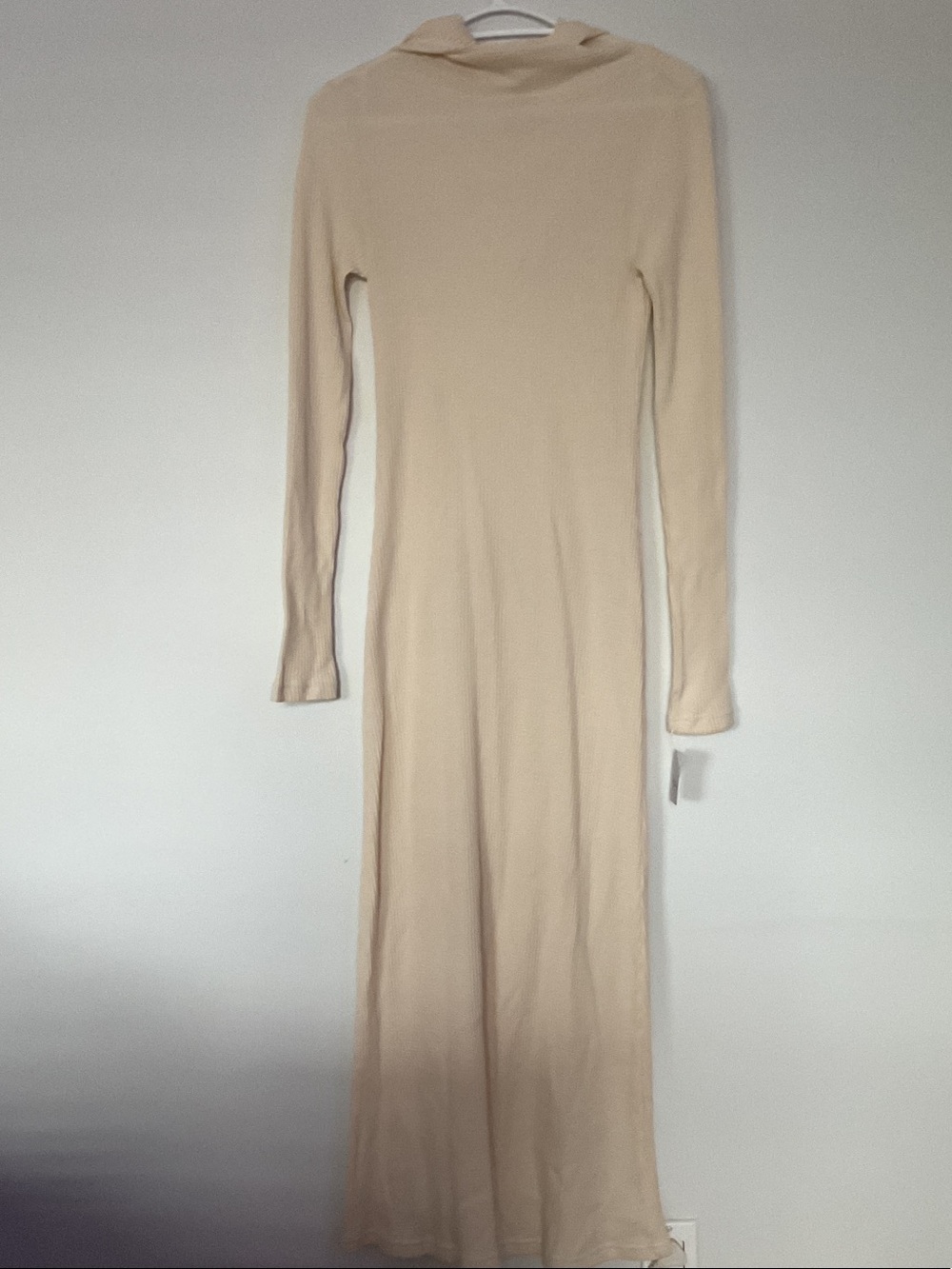 Free People Long-Sleeve Hooded Maxi Dress in Cream